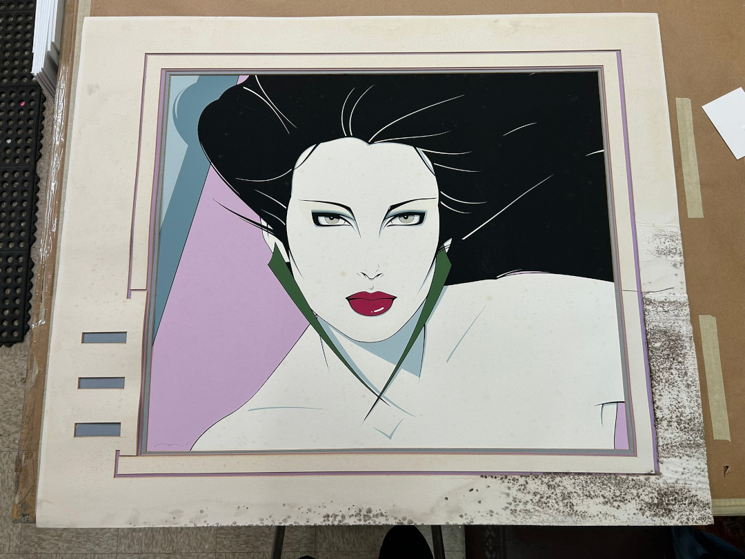 Patrick Nagel in damaged mat.